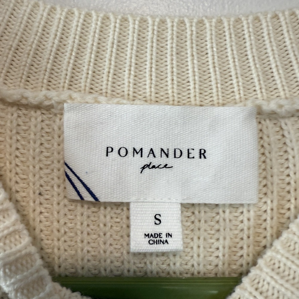 Pomander Place Tuckernuck Cream Ainsley Long Sleeve‎ Rib Knit Sweater Mini Dress - Picture 3 of 8